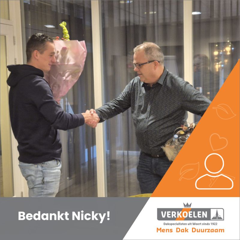 Bedankt, Nicky!